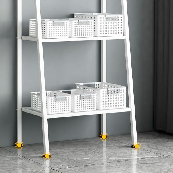 Contemporary Ladder Bookshelf Metal Open Back Bookcase for Office