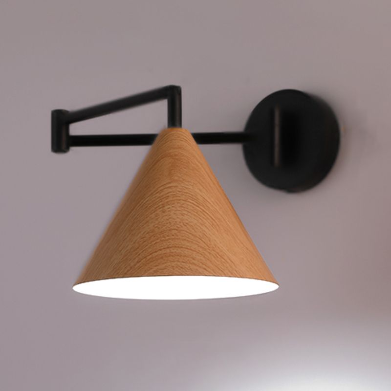 Nordic Style Wall Light Geometry Shape Wall Lamp with Iron Base for Bedroom
