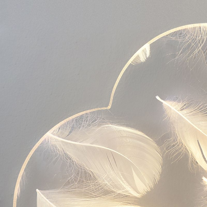 Lampada da parete a parete a forma di nuvola in metallo a 1 luci a parete montata a parete