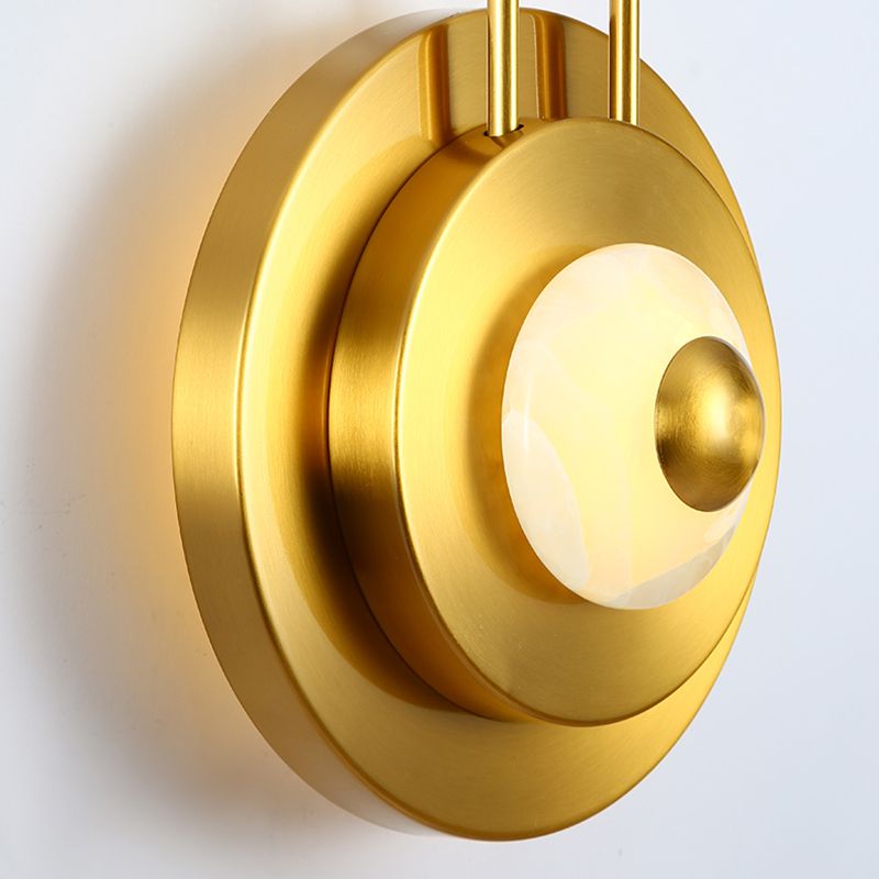Light Luxury Wall Mount Light Iron Circle Shape Wall Lamp for Bedroom