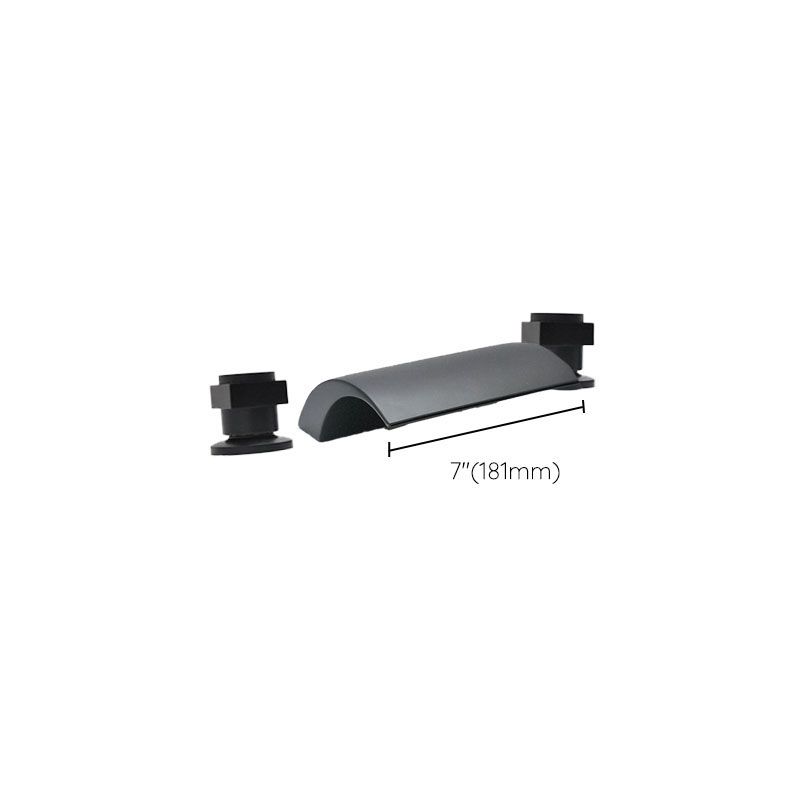Modern Waterfall Spout Tub Faucet Bathroom Low Arc Bathtub Faucet