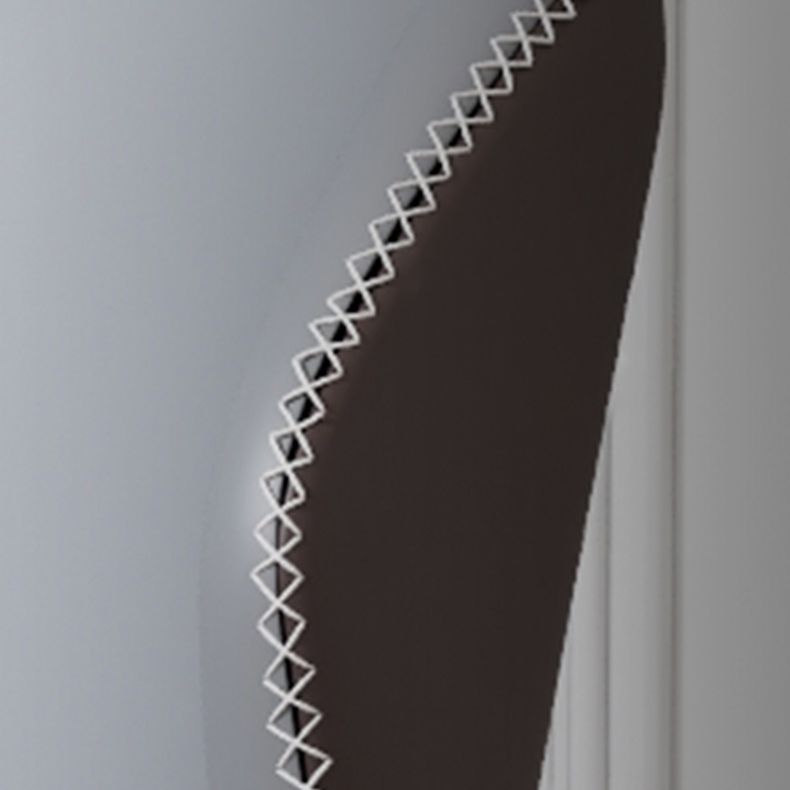 Chaise d'appoint scandinave à oreilles, chaise de salle à manger rembourrée en métal