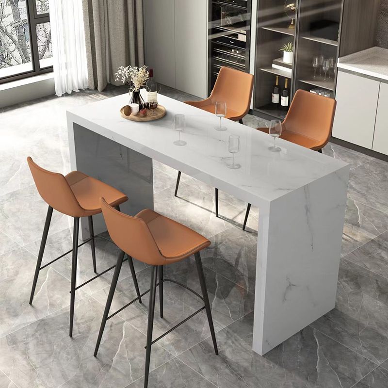 Faux Marble Counter Height Table Contemporary Pub Height Dining Table