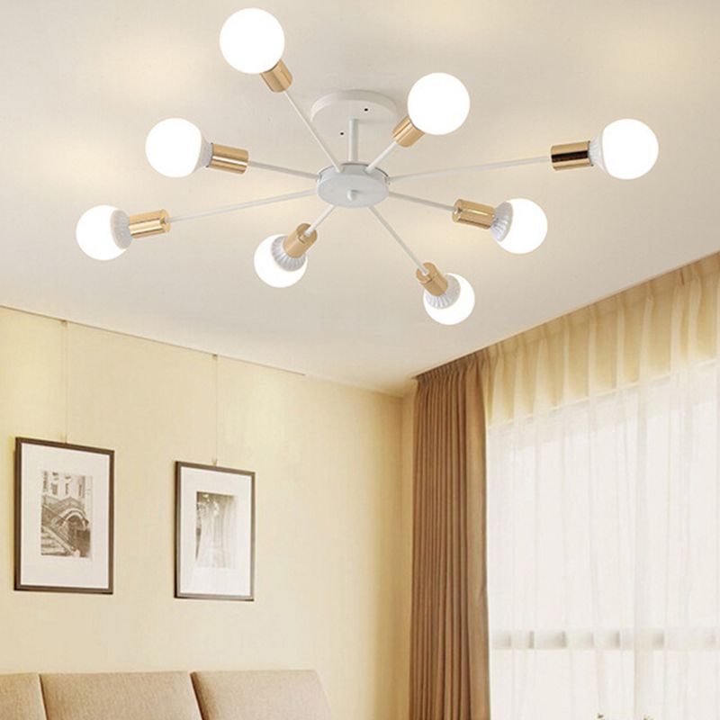 Radial Semi Flush Mount Techo Fixturet moderno de la sala de estar de la cabeza del dormitorio del techo del techo semi rascador