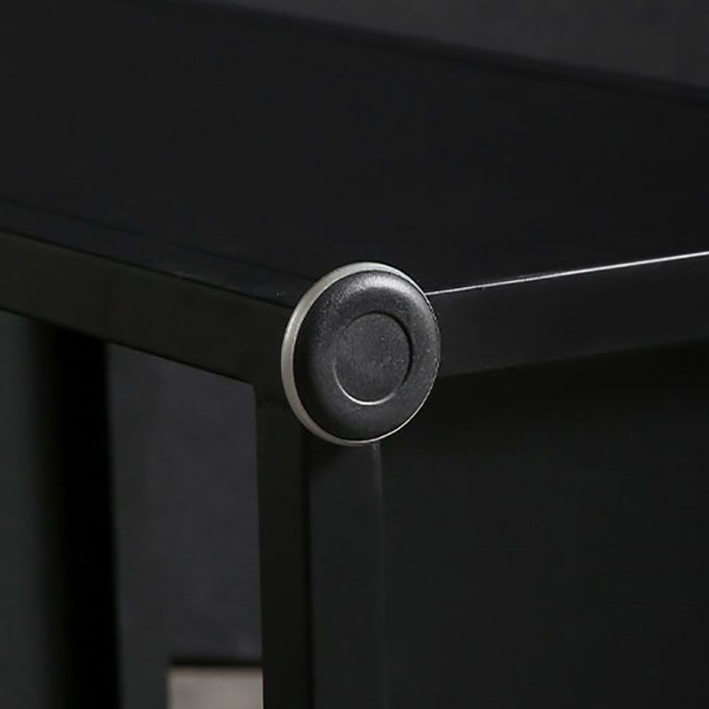 42-inch Height Cocktail Bar Table Industrial Style Metal Base Bar Height Storage Table