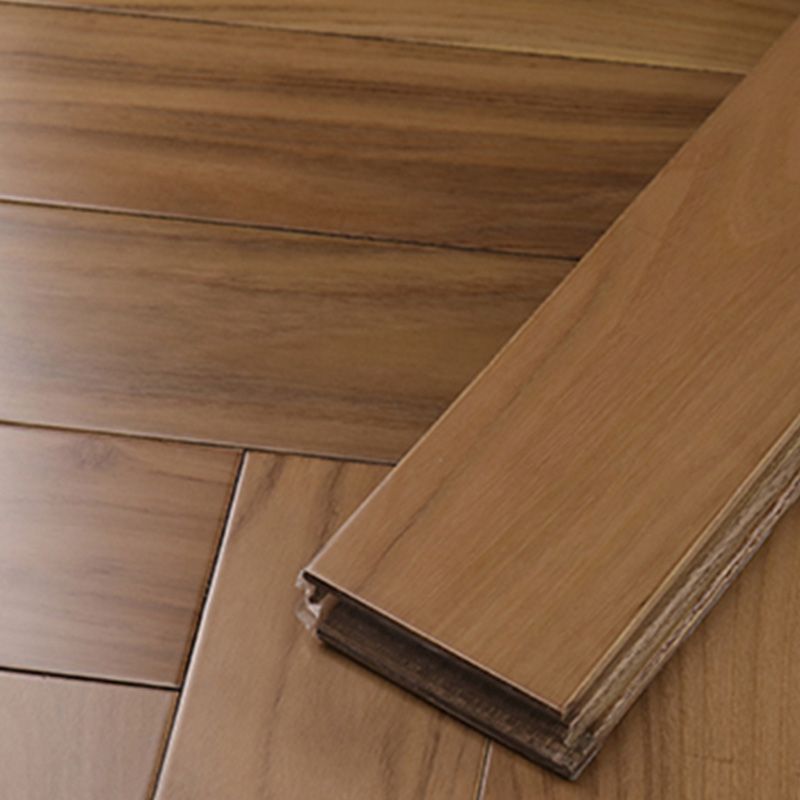 Traditional Flooring Planks Solid Wood Wire Brushed Click-Locking Wood Floor Tile