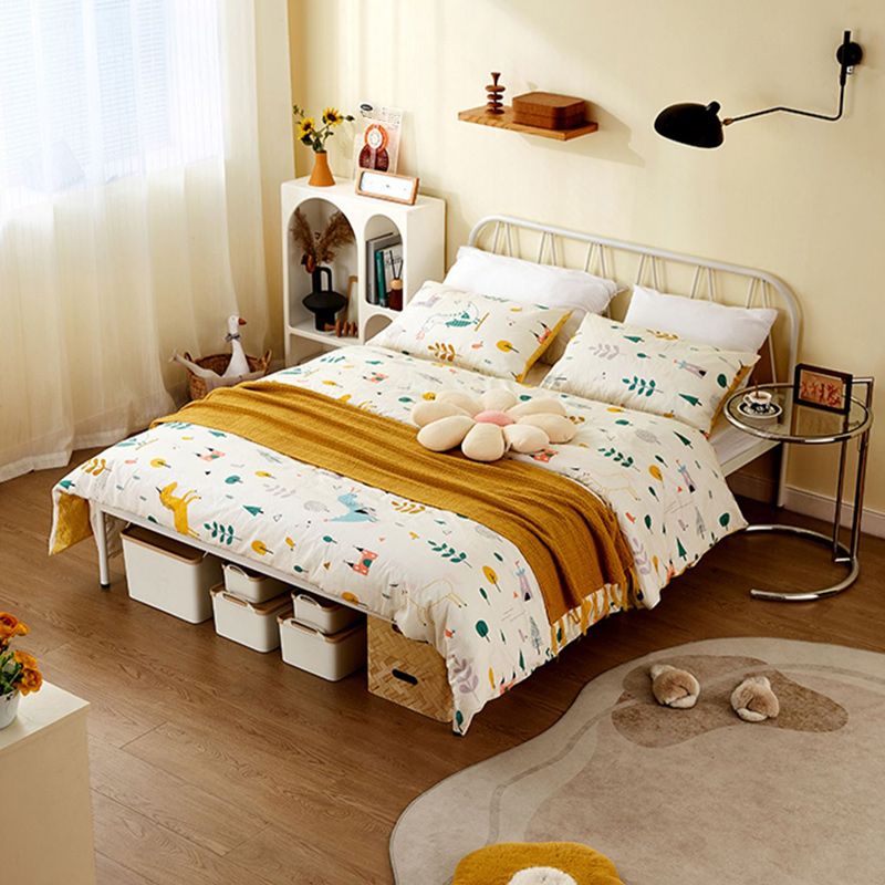 Glam Standard Bed Metal Open-Frame Bed with Custom Gold Legs