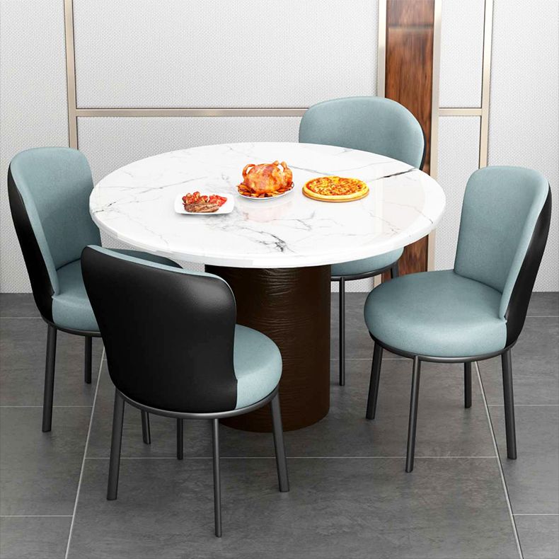 Sillas laterales tapizadas de estilo contemporáneo, silla sin brazos con respaldo sólido para uso doméstico