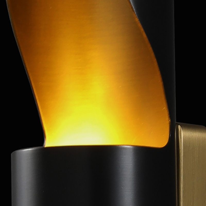 Black Brass Wall Light Industrial 12.5" High Wall Sconce for Living Room