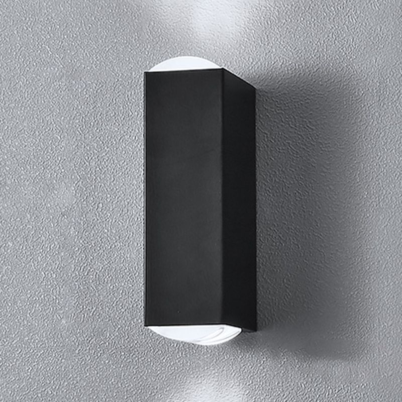 Estilo moderno de aluminio Luz de pared de pared negra LED LED de pared para aire libre