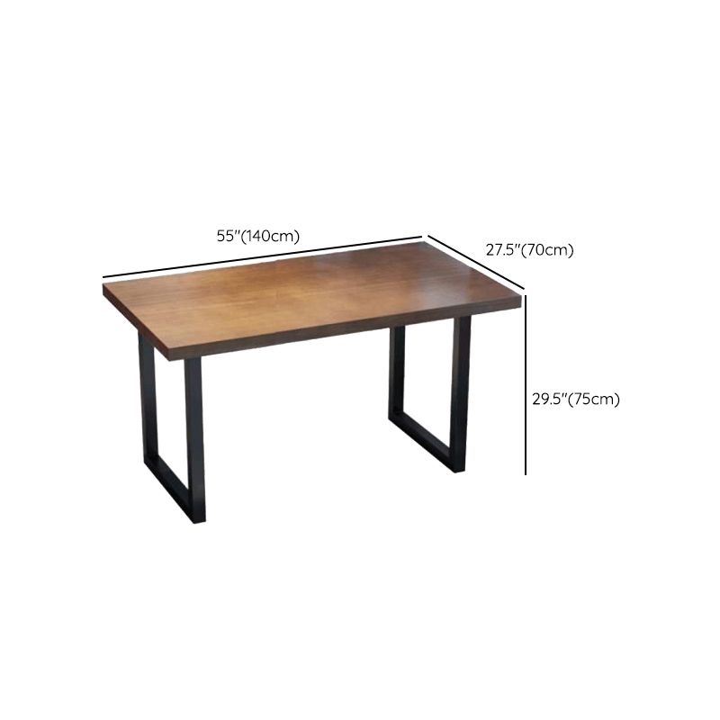 Dining Room Dinner Kitchen Table Solid Wood Black Frame Dining Table