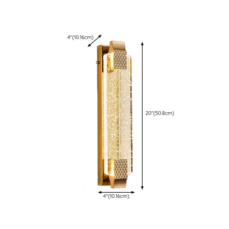 Golden Contemporary Bathroom Vanity Light Crystal LED Bath Bar