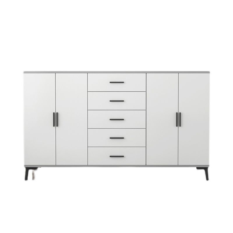Modern Wooden Accent Cabinet with Black Straight Legs Storage Cabinet