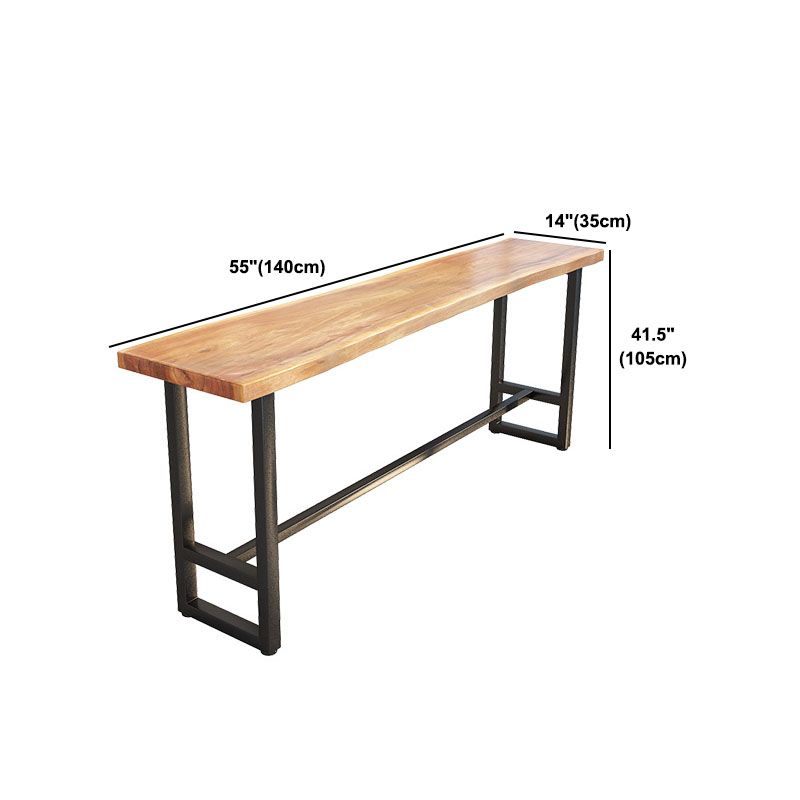 Modern 1/9 Pieces Bar Table Set Rectangle Pine Wood Counter Table with Stools for Balcony