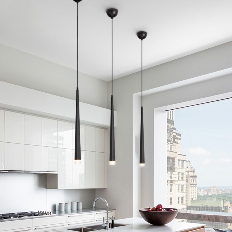 Geometry Shape Metal Hanging Lights Modern Style Hanging Light Fixtures in Black