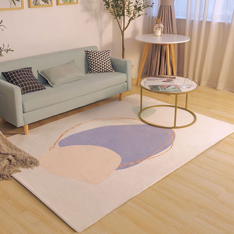 Tapis de Style moderne, bloc de couleurs, Beige, résistant aux taches, pour la décoration de la maison