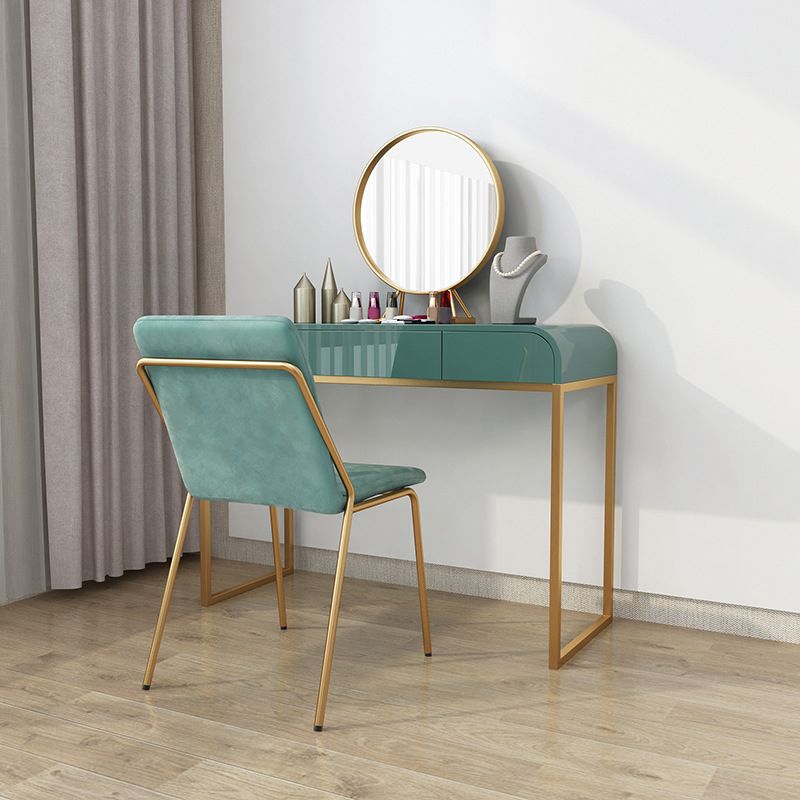 15.74" Wide  Makeup Counter Lacquer Glam Vanity Tables with 3 Storage Drawers