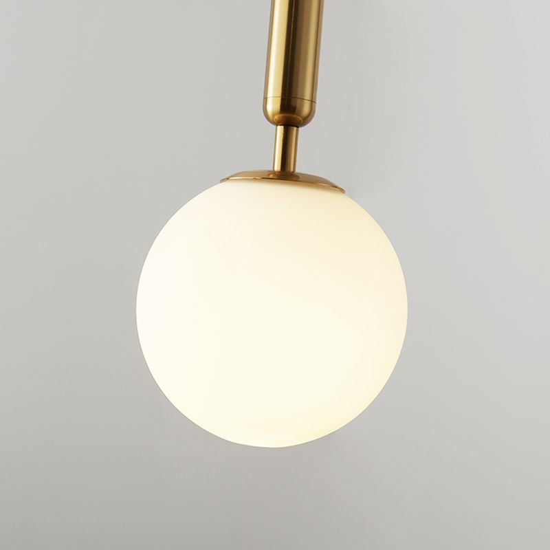 1 Light Spherical Hanging Pendant Modern Style Glass Hanging Lighting for Bedroom