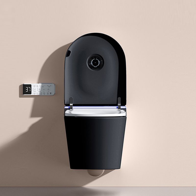 Contemporary Wall Hung Flush Toilet Heated Seat Included Urine Toilet for Washroom