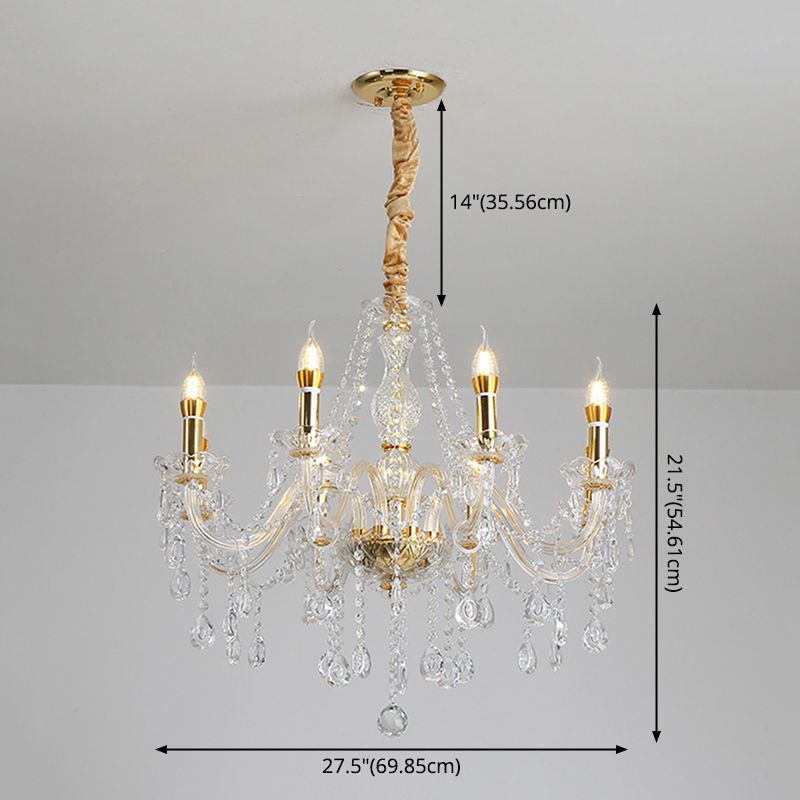 Kerze Kronleuchter Leuchte Traditionelle Kristallheizbeleuchtung für das Restaurant