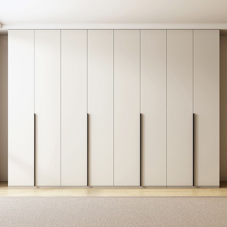 Modern Artificial Wood Wardrobe Freestanding Wardrobe in White
