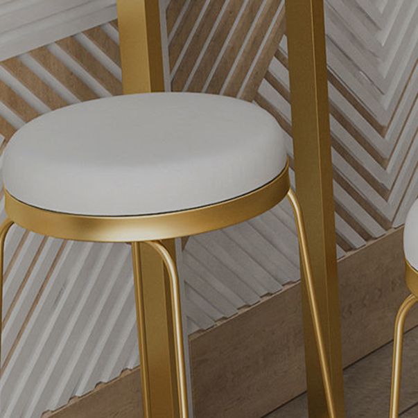 Modern Bar Table Set 1/4/7 Pieces Faux Marble Counter Table with Upholstered Stools