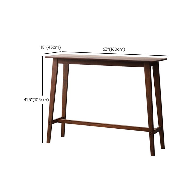 Solid Wood Bar Table Modern Rectangle Bar Table for Dining Room