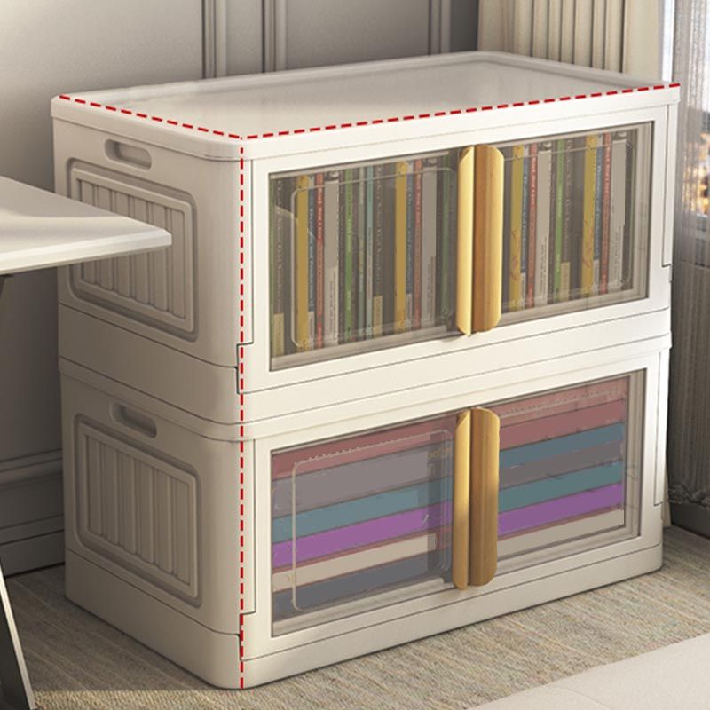 Contemporary Style Non-Hanging Armoire Plastic Bedroom Wardrobe Closet