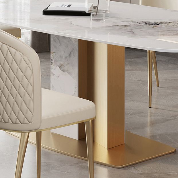 Modern Style Sintered Stone Dining Set White 1/2/5/7 Pieces Dining Set for Home Use