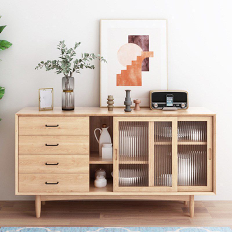 Modern Rectangle Cabinet Sliding Door Side Cabinet with Drawer