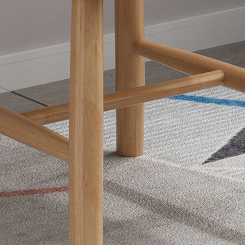 Wood Side Dining Chairs 18.5" Wide Wishbone Armless Chair Set