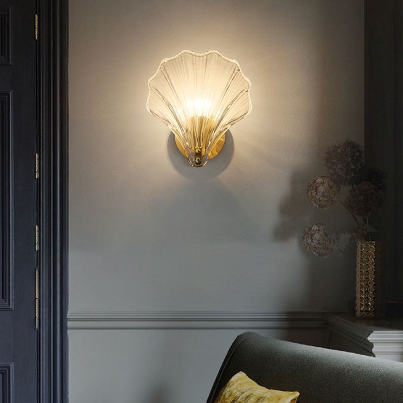 Creative Wall Light Fixture Nordic Wall Light Sconce with Glass Shade for Bedroom