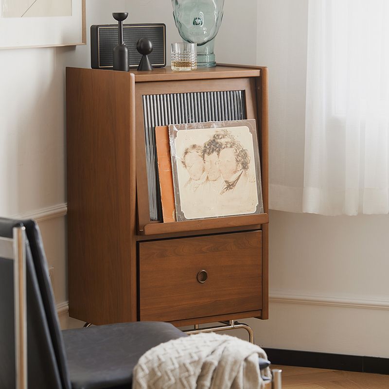 Minimal Rectangle Living Room Storage Chest Mid-Century Modern Wooden Accent Chest