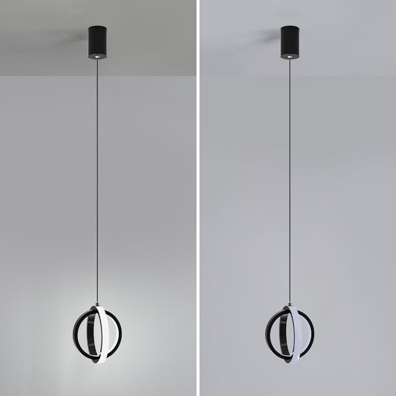 Noordse stijl cirkels gesuspendeerd verlichtingsarmatuur metalen LED Slaapkamer opknoping plafondlicht