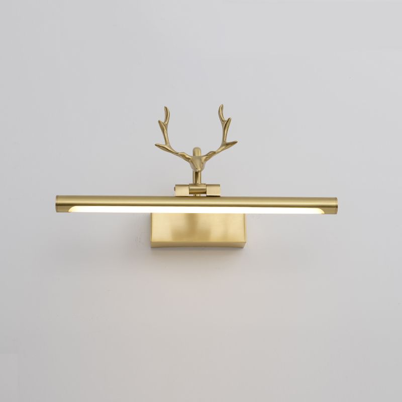 Mid-secolo stile di lusso a parete lineare a parete vanity luci in metallo illuminazione da vanità con corna