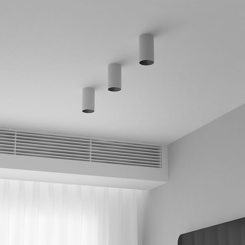 Modern Concise LED Ceiling Lamp Aluminium Cylindrical Shape Ceiling Fixture