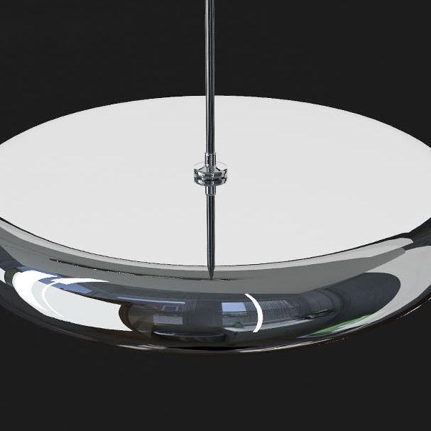 Pendentif rond en acier inoxydable