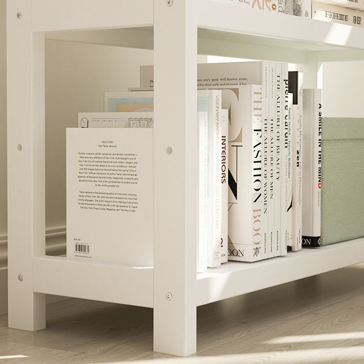 Open Bamboo Home Bookshelf Modern Etagere Shelf Bookcase with Shelves