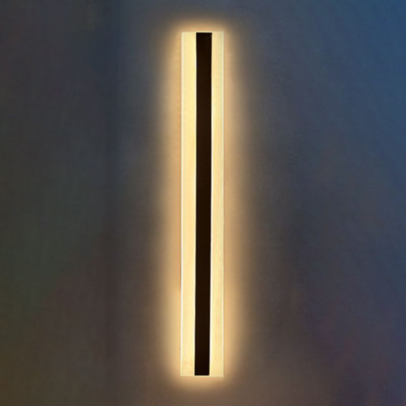 Linear Wall Lighting Modern Metal 1 Light Rustic Wall Sconces in Black