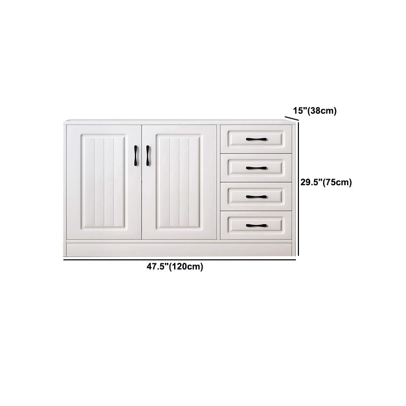 Modern Rectangle White Manufactured Wood Water Resistant Chest