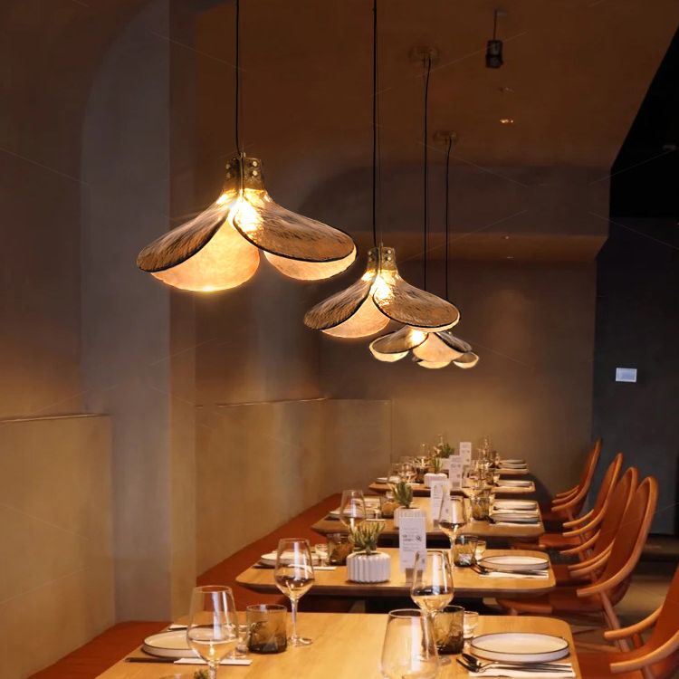 Luce a sospensione in vetro ambra in stile industriale Antique 1 lampada a sospensione leggera per sala da pranzo