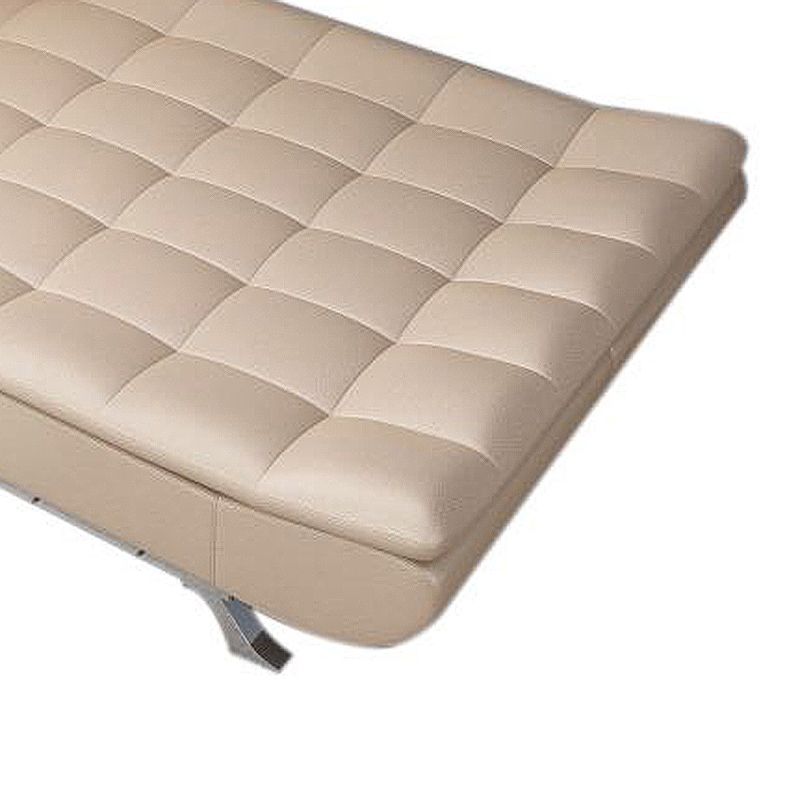 Hair Pin Legs Biscuit Back Armless Sofa with Slipcover for Living Room