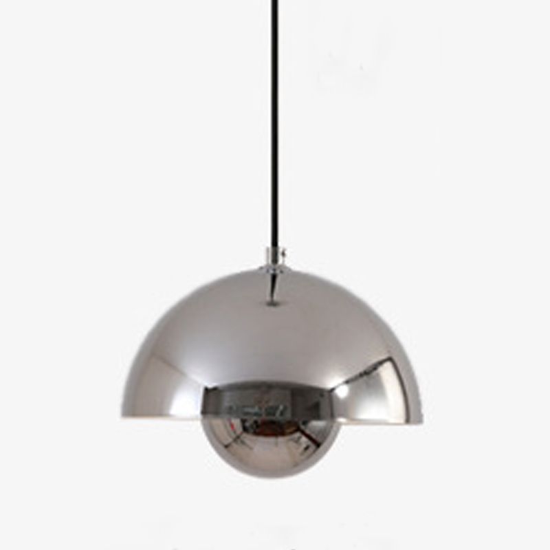 Modern Nordic Macaron Pendant Light Iron Globe Hanging Lamp with Aluminium Shade