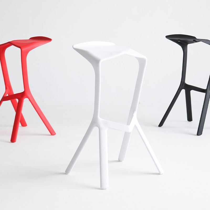 Modern Style Bar-stool Plastic Backless Bar Stool for Kitchen Bar with Plastic Legs