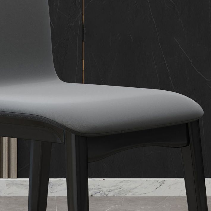 Chaise d'appoint de salon industrielle rembourrée, finition mate, chaise de salle à manger à dossier solide (Ensemble de 2)