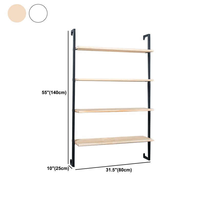 Scandinavian Wood Floating Bookshelf 9.8"Wide Home Book Shelf
