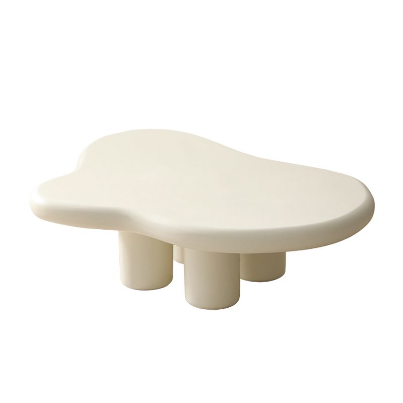 Contemporary Wood Geometric Coffee Table 4 Legs Coffee Cocktail Table