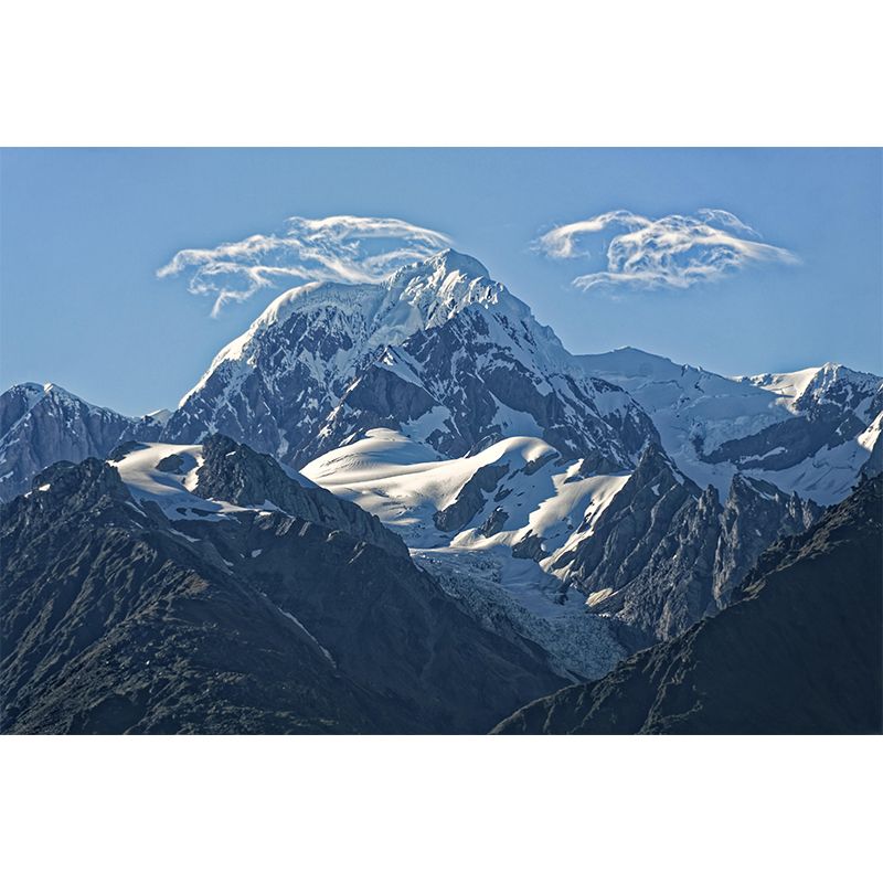 Living Room Bedroom Mural Mountain Pattern Wall Mural in Light Color