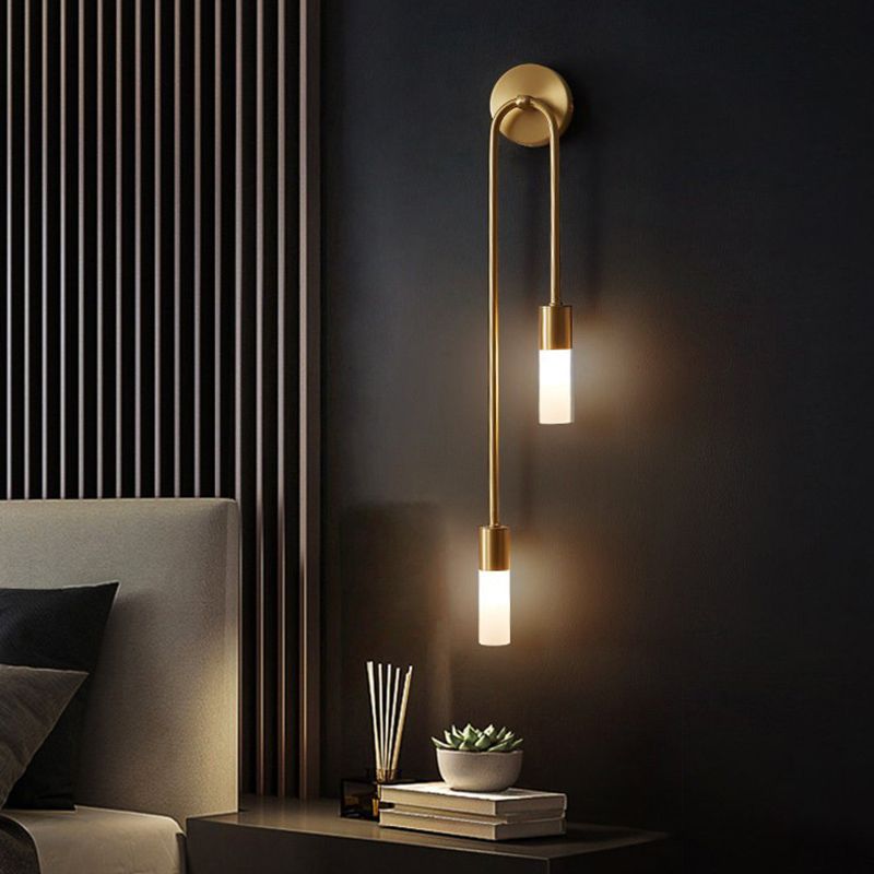 Nordic Minimalist LED Wall Sconce Light 2 Lights Up Lighting Wall Lamp for Bedroom