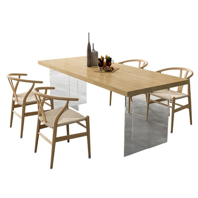 Modern Solid Wood Dining Set 1/2/5 Pieces Dinette Set for Home